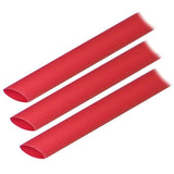 Ancor Adhesive Lined Heat Shrink Tubing (ALT) - 1/2" x 3" - 3-Pack - Red 305603