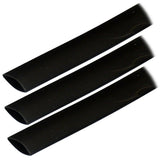 Ancor Adhesive Lined Heat Shrink Tubing (ALT) - 3/4" x 3" - 3-Pack - Black 306103