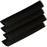 Ancor Adhesive Lined Heat Shrink Tubing (ALT) - 3/4" x 12" - 4-Pack - Black 306124