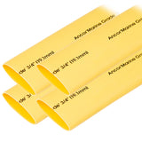 Ancor Heat Shrink Tubing 3/4" x 6" - Yellow - 4 Pieces 306906