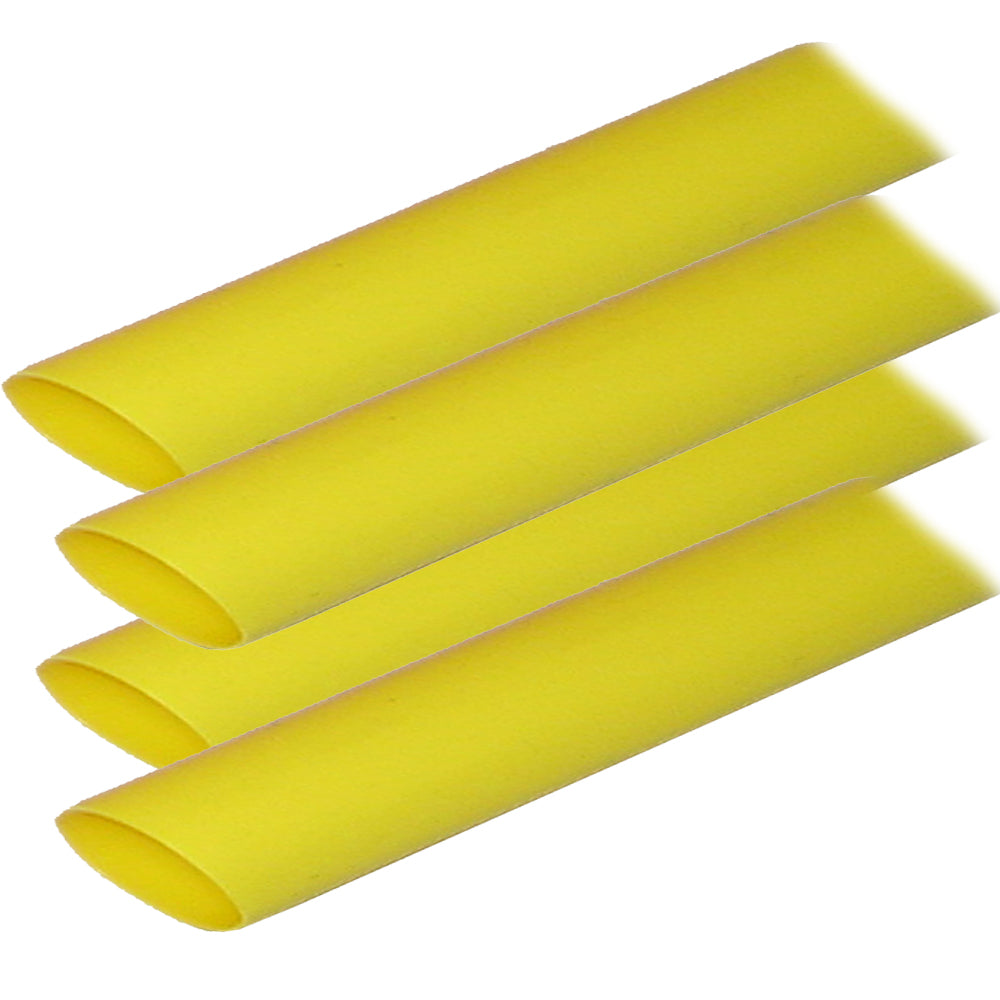 Ancor Adhesive Lined Heat Shrink Tubing (ALT) - 3/4" x 12" - 4-Pack - Yellow 306924