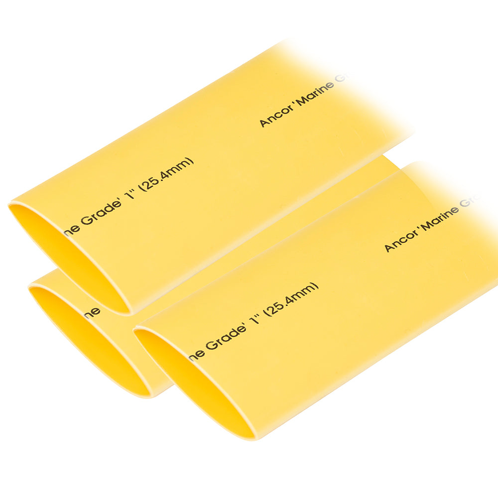 Ancor Heat Shrink Tubing 1" x 3" - Yellow - 3 Pieces 307903