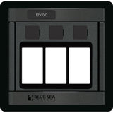 Blue Sea Systems 360 Panel Blank Switch Panel, For 3 ML-Contura Switches, Backlit Labels, Lockout Slides