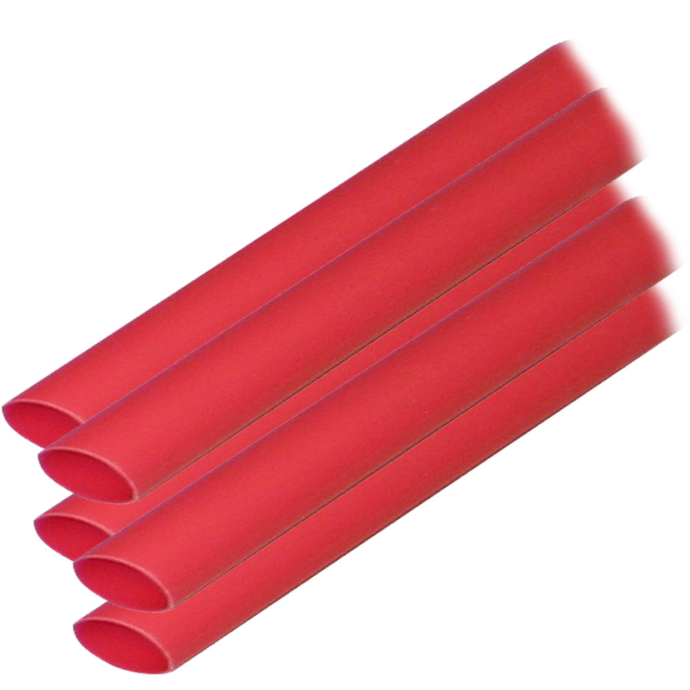 Ancor Adhesive Lined Heat Shrink Tubing (ALT) - 3/8" x 6" - 5-Pack - Red 304606
