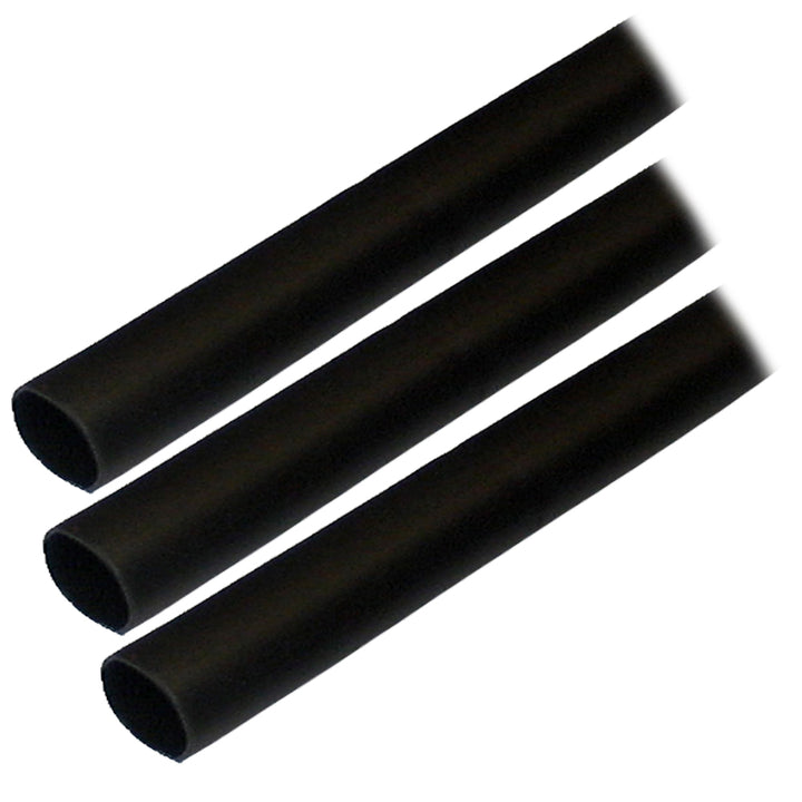 Ancor Adhesive Lined Heat Shrink Tubing (ALT) - 1/2" x 3" - 3-Pack - Black 305103