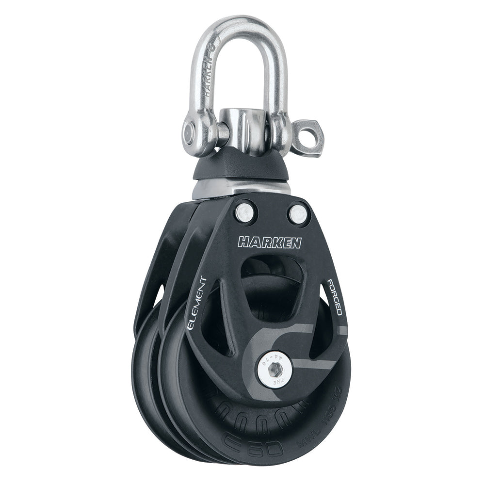 Harken 60mm Double Aluminum Element Block w/Swivel 6269