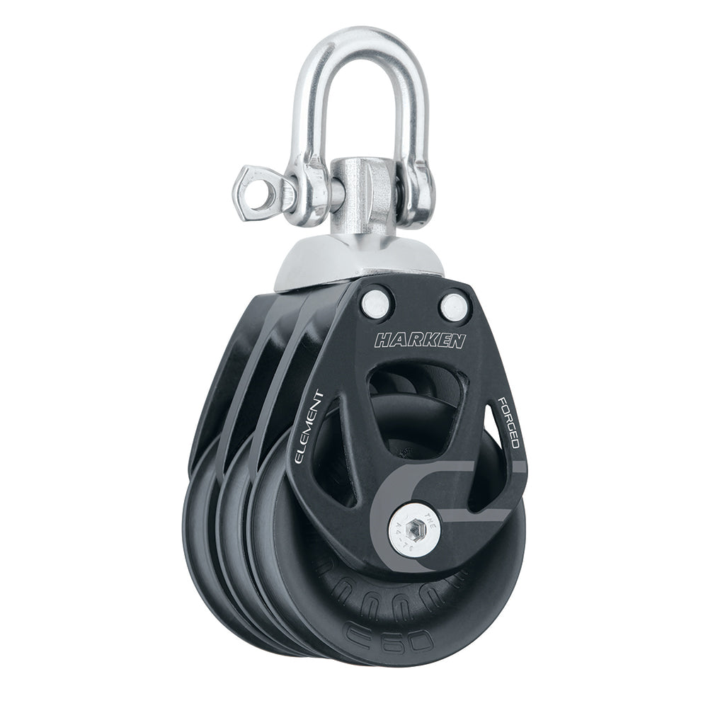 Harken 60mm Triple Aluminum Element Block w/Swivel 6272