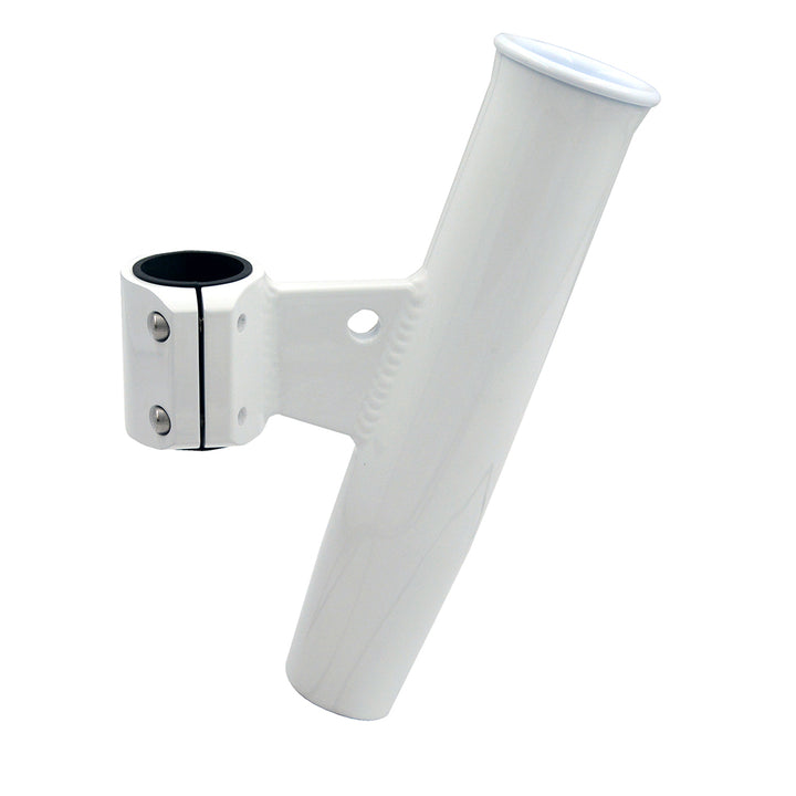 C.E. Smith Aluminum Vertical Clamp-On Rod Holder 1-2/3" OD White Powdercoat w/Sleeve 53726