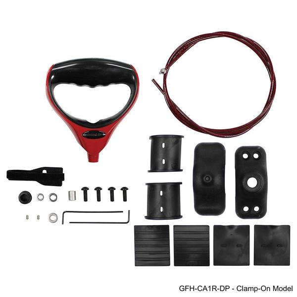 TH Marine G-Force Handle and Cable Red With Trolling Motor Clamp GFH-CA1R-DP
