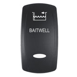 Pacer Actuator - 'BAITWELL' f/V Series Contura Switches - Black - Laser Etched (Top/Bottom Light) EV2LE-BTWL