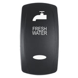 Pacer Actuator - 'FRESH WATER' f/V Series Contura Switches - Black - Laser Etched (Top/Bottom Light) EV2LE-FRSH