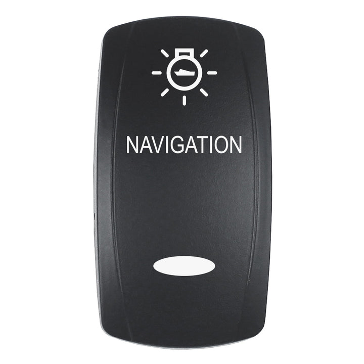 Pacer Actuator - 'NAVIGATION' f/V Series Contura Switches - Black - Laser Etched (Top/Bottom Light) EV2LE-NAV
