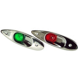 Whitecap Flush Mount LED Sidelights - 304 Stainless Steel - Pair S-0918LED