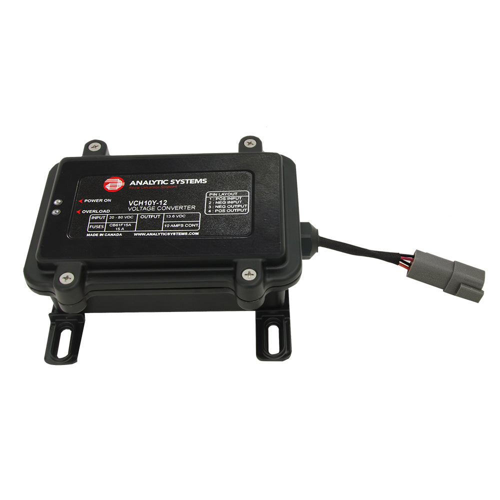 Analytic Systems Waterproof IP66 DC Converter 10A, 12V Out 20-80V In, Ruggedized VCH10W-12