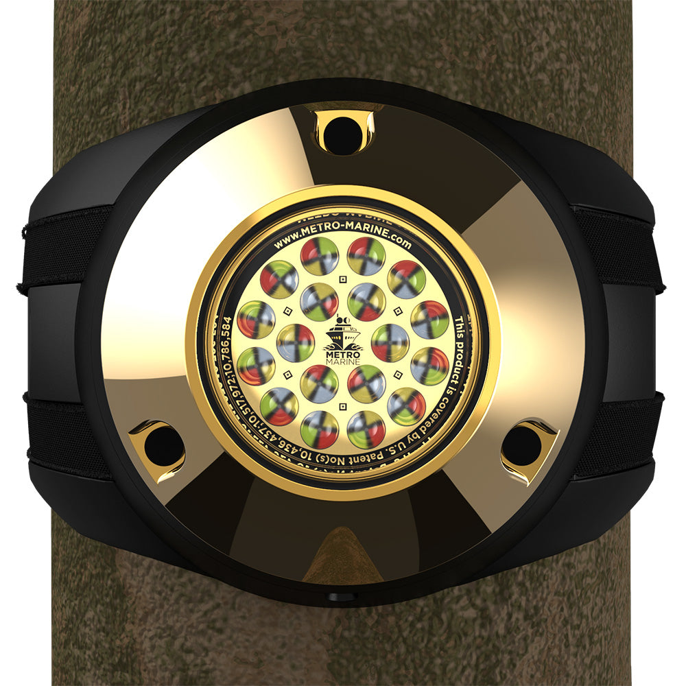 Metro Marine High-Output Piling Mount Underwater Light w/Intelligent Full Spectrum LED's - RGBW, 45° Beam F-PMR1-FS-45