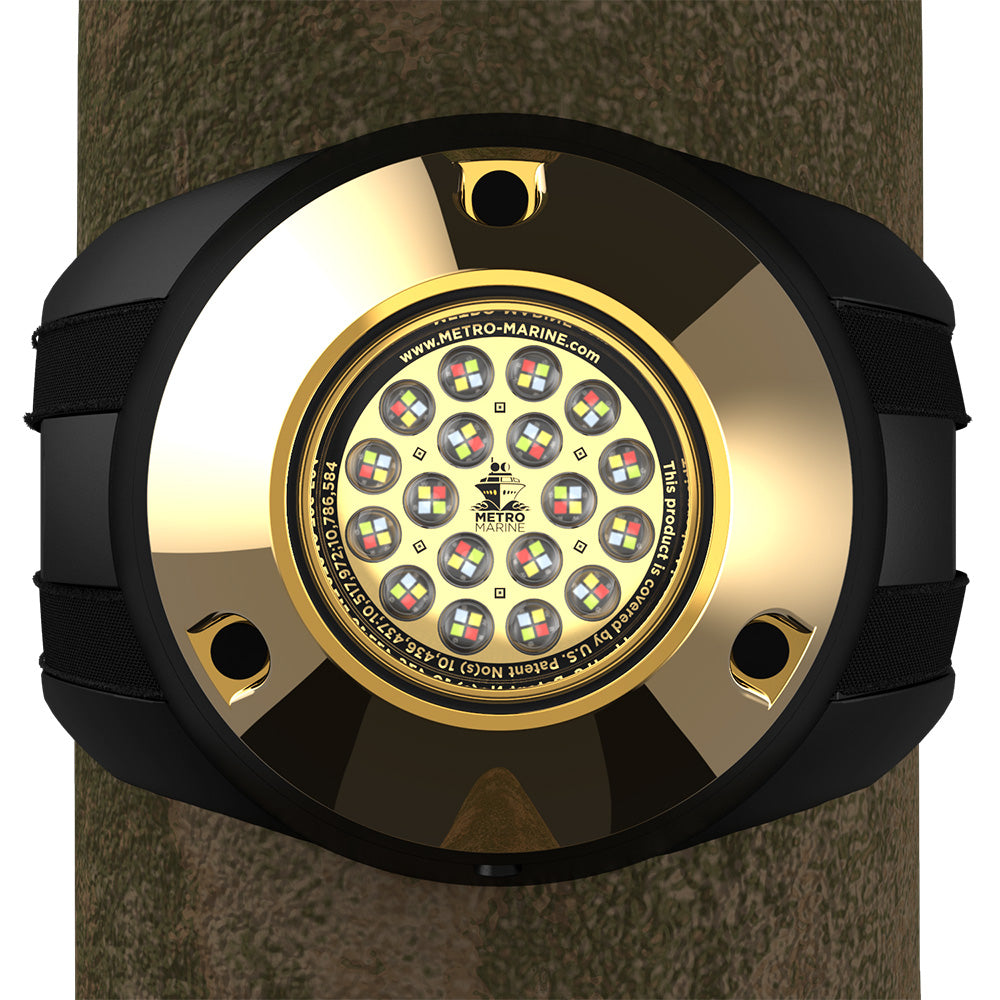 Metro Marine High-Output Piling Mount Underwater Light w/Intelligent Full Spectrum LED's - RGBW, 90° Beam F-PMR1-FS-90