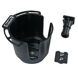 Scotty 311 Drink Holder w/Bulkhead/Gunnel Mount & Rod Holder Post Mount - Black 311-BK