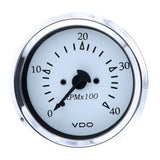 VDO Cockpit Marine 85MM (3-3/8") Diesel Tachometer - Alternator Input - White Dial/Chrome Bezel 333-15272