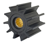 Jabsco Impeller Kit, Spline Drive, 3-3/4 in x 2-1/2 in x 1 in, 12-Blade, Neoprene, Brass Insert