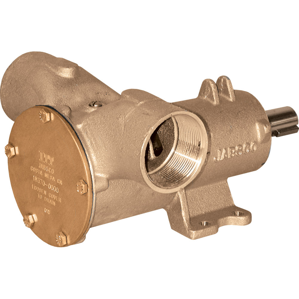 Jabsco 18370 Pedestal Flexible Impeller Pump, Bronze, 2 in NPT, 60 GPM