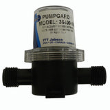 Jabsco Pumpguard In-Line Strainer, 1/2 in NPT Ports, Clear Housing, Stainless Steel Screen