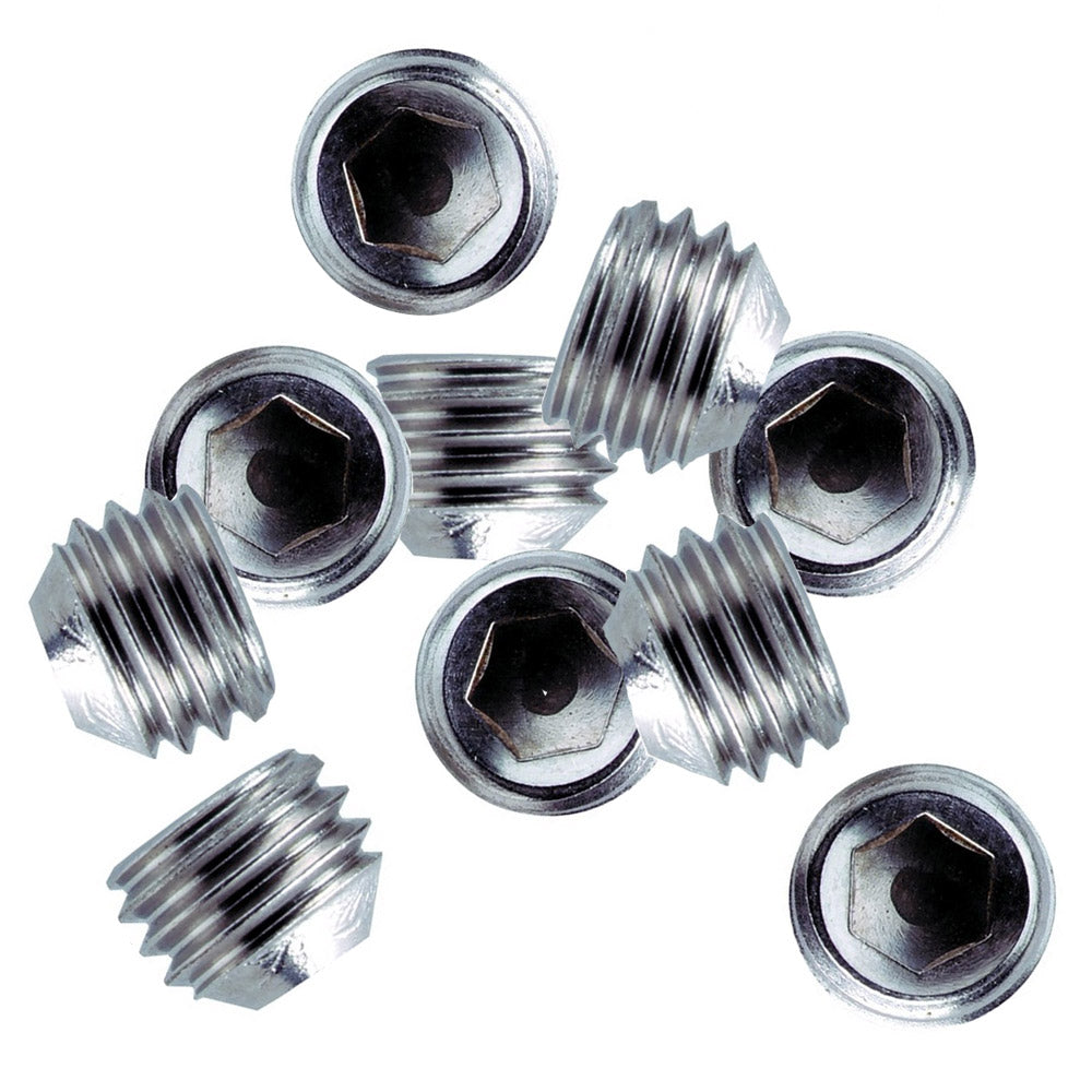 Whitecap 1/4"-28 Thread SS Set Screws - 10 Pack 6249C