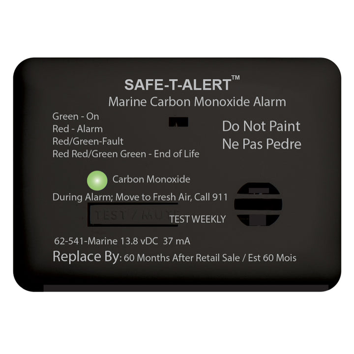 Safe-T-Alert 62 Series Carbon Monoxide Alarm w/Relay - 12V - 62-541-R-Marine - Surface Mount - Black 62-541-R-MARINE-BL