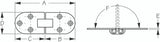 Sea Dog Marine Stainless Steel Flush 2-Pin Hinge (201550-1)