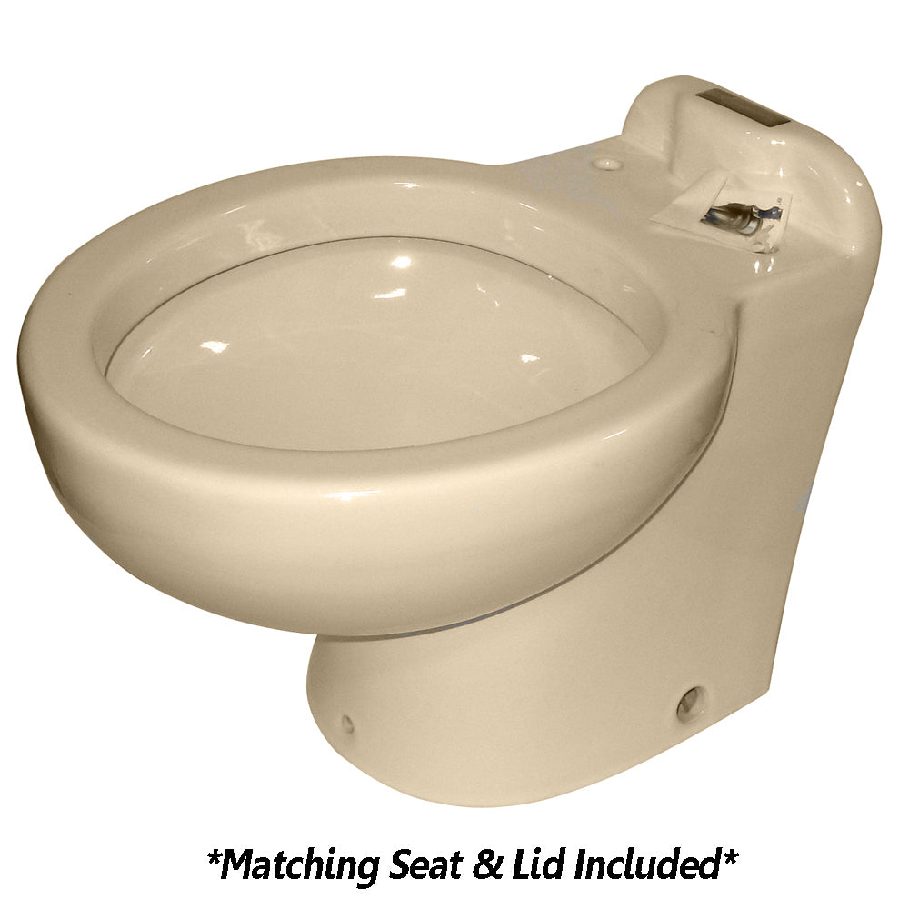 Raritan Marine Elegance - Household Style - Almond - Tall Angle Back - Freshwater Solenoid - Smart Toilet Control - 12V 230AHF012