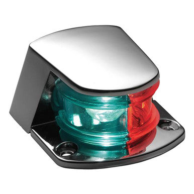 Attwood Marine Bi-Color Combination Sidelight, 12V, 1-Mile, Deck Mount, Zamak