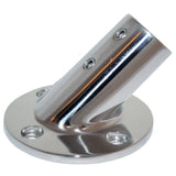Whitecap 2" O.D. 45° Round Base SS Rail Fitting 6014C