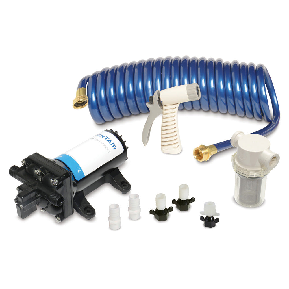Shurflo by Pentair PRO WASHDOWN KIT™ II Ultimate - 12 VDC - 5.0 GPM - Includes Pump, Fittings, Nozzle, Strainer, 25' Hose 4358-153-E09