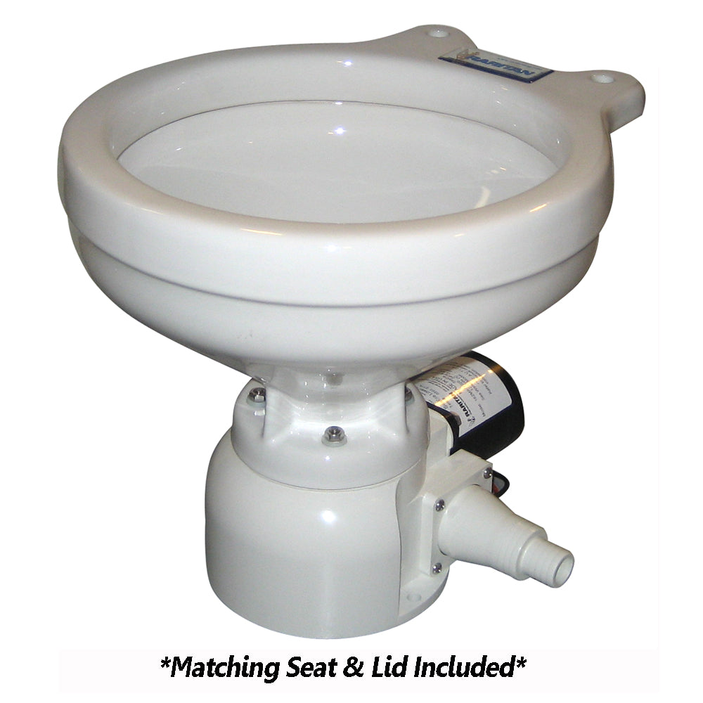 Raritan Sea Era Toilet - Marine Size - Remote Intake Pump - Straight & 90° Discharge - Smart Toilet Control - 12v 162MR012