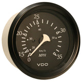 VDO Cockpit Marine 85mm (3-3/8") 35 MPH Pitot Speedometer - Black Dial/Bezel 260-11796