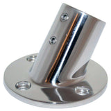 Whitecap 1" O.D. 60° Round Base SS Rail Fitting 6140C