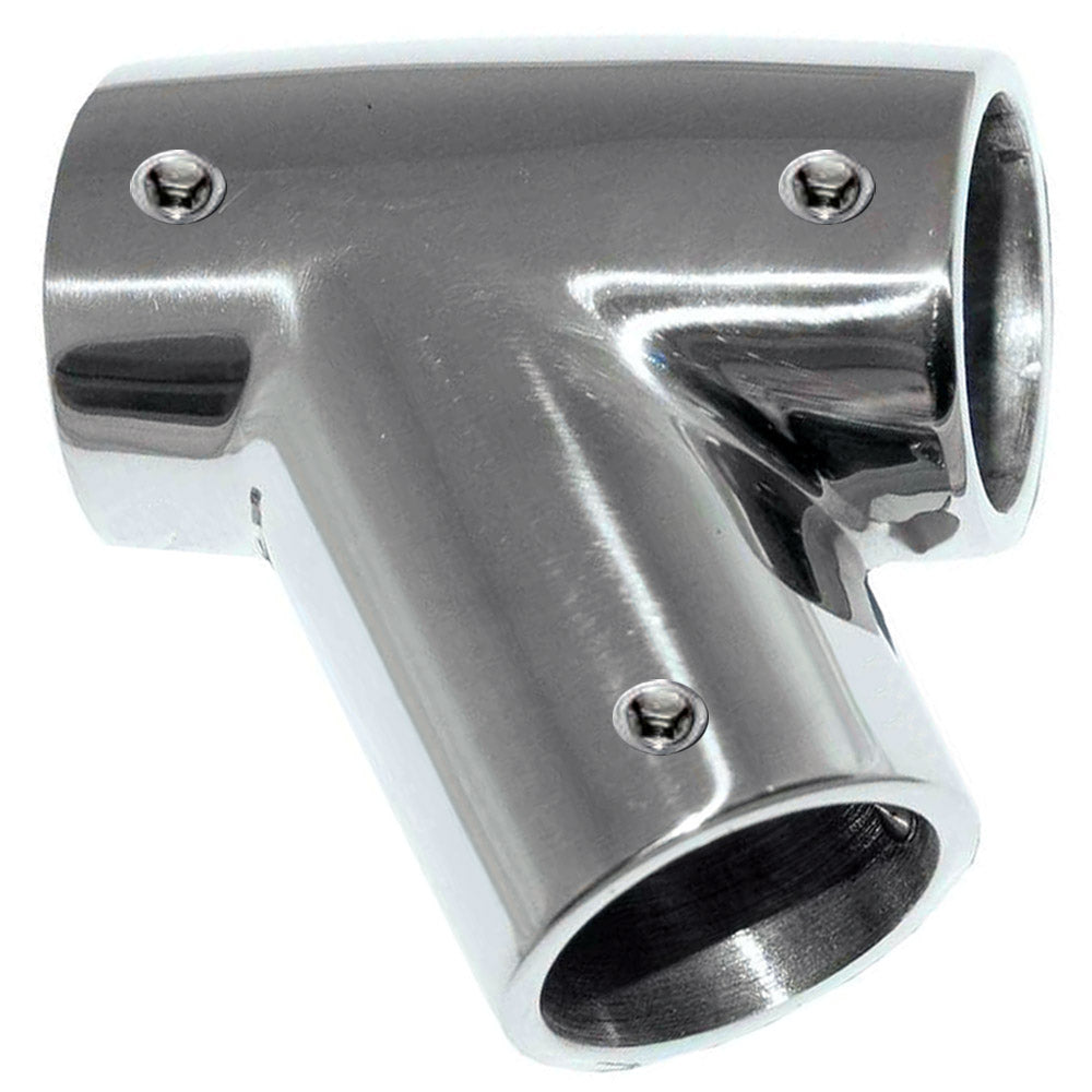 Whitecap 1" O.D. 60° SS Tee - Right 6145C