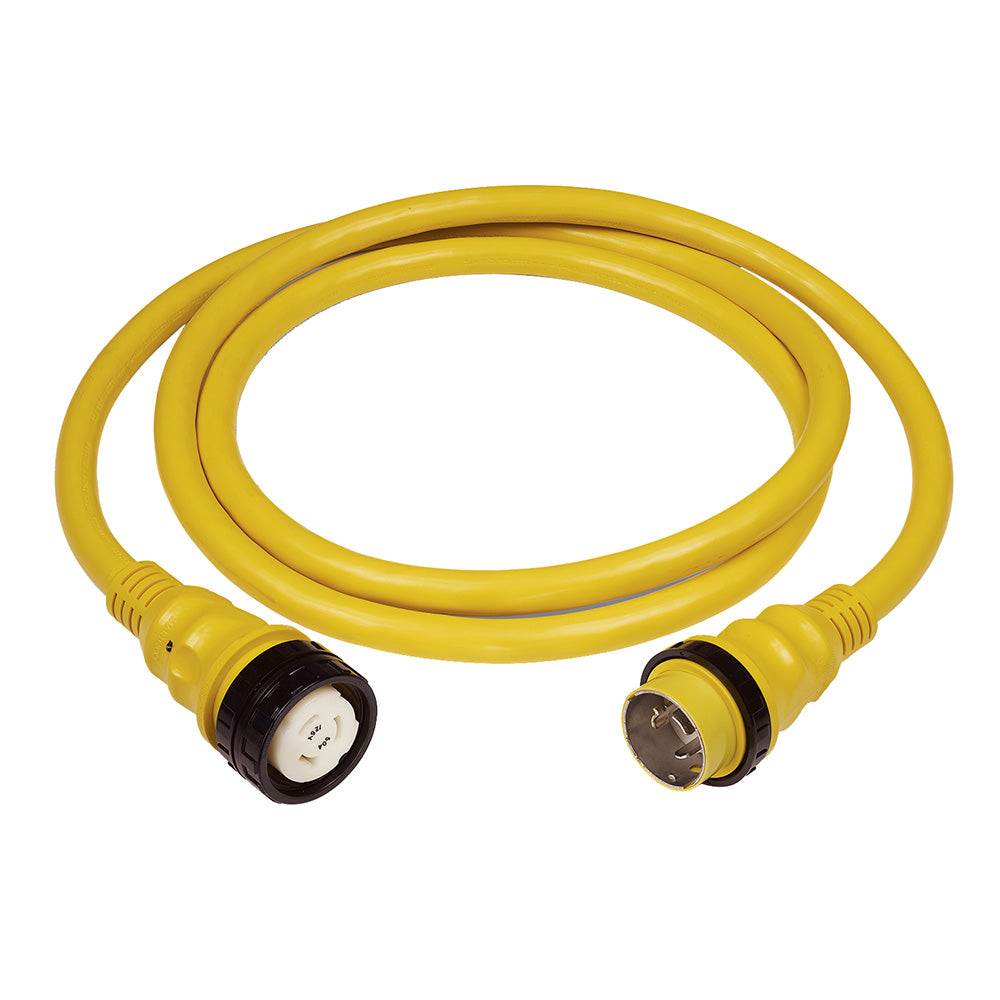 Marinco 50 AMP 125V Shore Power Cable - 75' - Yellow 6153SPP-75