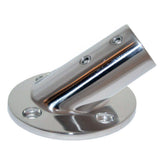 Whitecap 1" O.D. 30° Round Base SS Rail Fitting 6177C