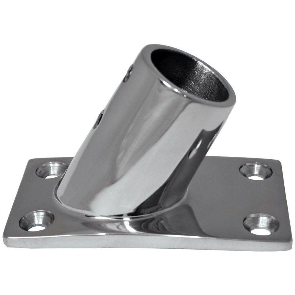 Whitecap 1/2" O.D. 60° Rectangle Base SS Rail Fitting 6042C