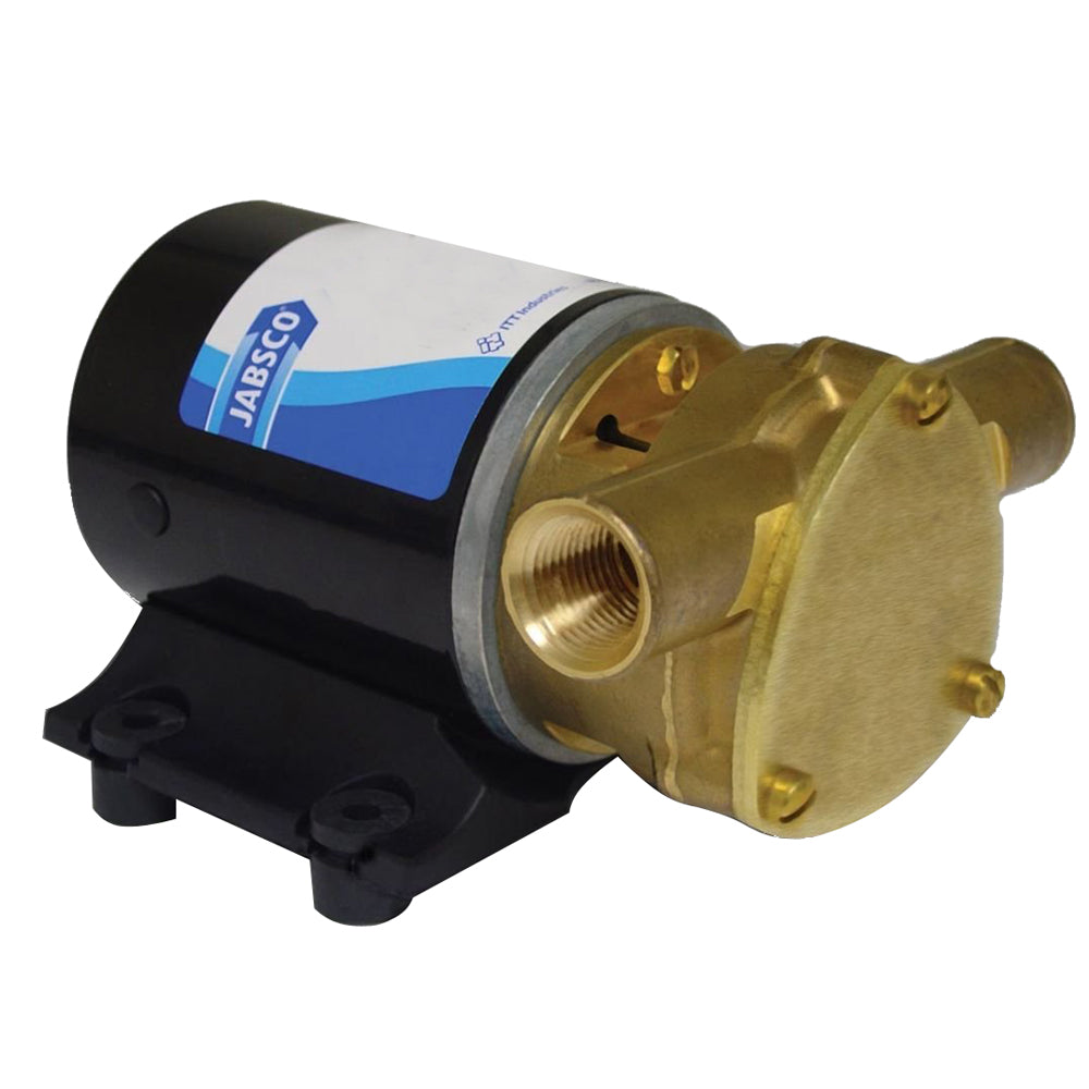 Jabsco Ballast Pump, 9 GPM, 12V, Self-Priming, Without Reversing Switch, Run-Dry Impeller