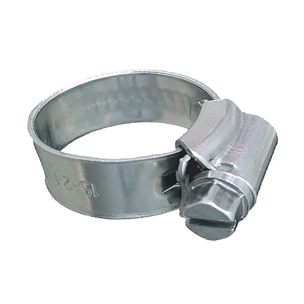 Trident Marine 316 SS Non-Perforated Worm Gear Hose Clamp - 3/8" Band - (5/16" – 9/16") Clamping Range - 10-Pack - SAE Size 3 705-0141