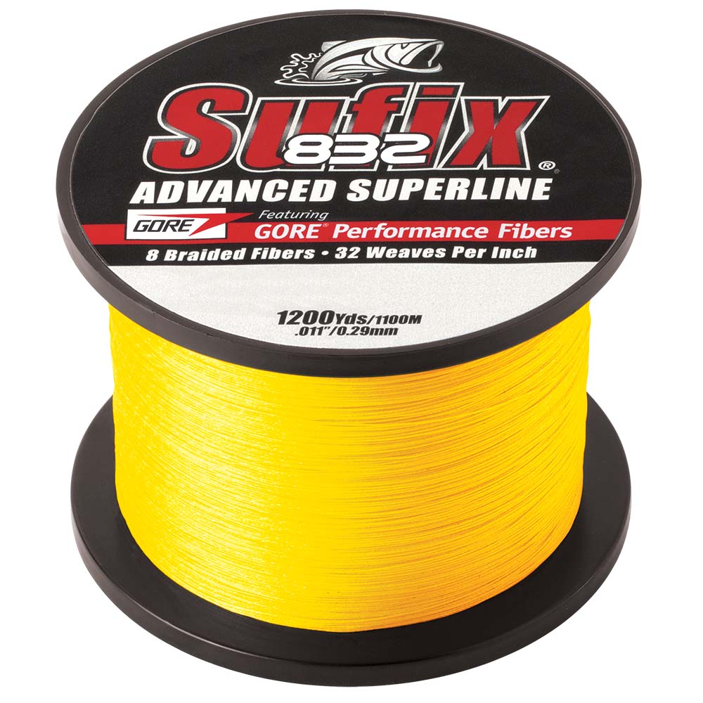 Sufix 832® Advanced Superline® Braid - 20lb - Hi-Vis Yellow - 1200 yds 660-320Y