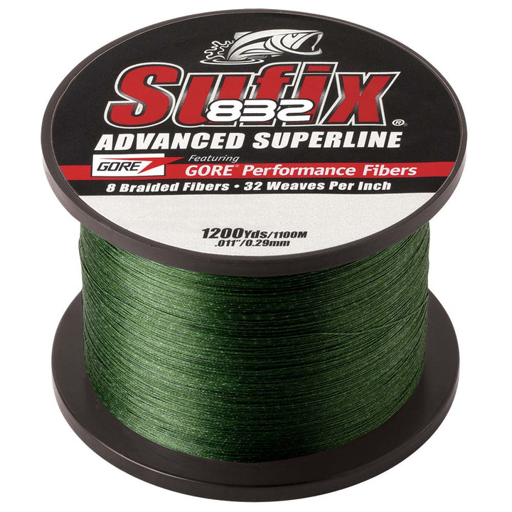 Sufix 832® Advanced Superline® Braid - 6lb - Low-Vis Green - 1200 yds 660-306G