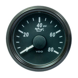 VDO SingleViu 52mm (2-1/16") Oil Pressure Gauge - 80 PSI - 0-180 Ohm A2C3833190030