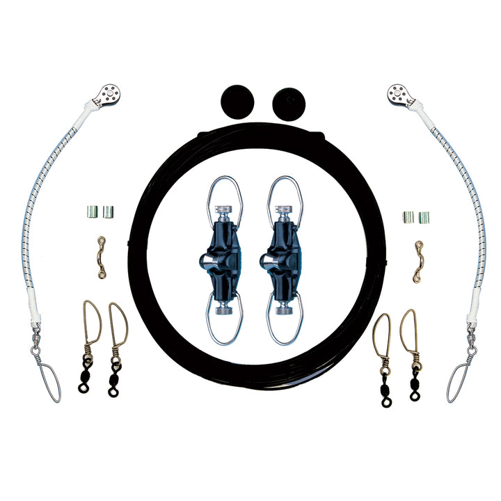 Rupp Single Rigging Kit w/Nok-Outs - Black Mono 160' Lines CA-0025-MO