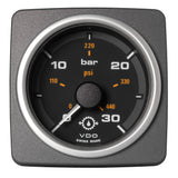 Veratron 52 MM (2-1/16") AcquaLink Transmission Oil Pressure 30 Bar/440 PSI - Black Dial & Bezel A2C59501937