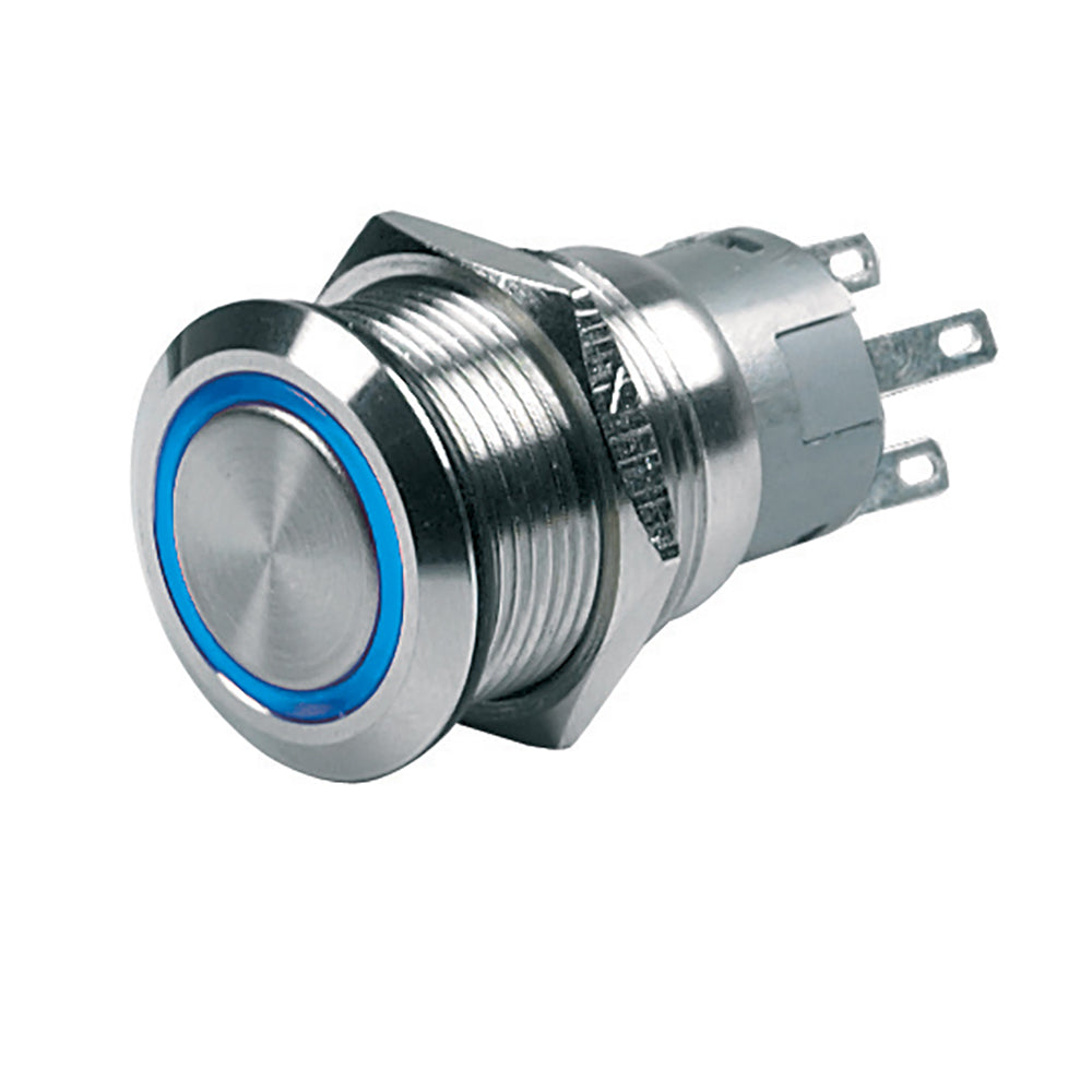 BEP Push-Button Switch 24V Momentary On/Off - Blue LED 80-511-0008-00