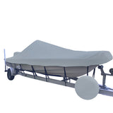 Carver Poly-Flex II Styled-to-Fit Boat Cover f/16.5' V-Hull Center Console Shallow Draft Boats - Grey 71216F-10