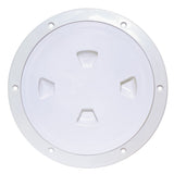 Beckson 8" Smooth Center Screw-Out Deck Plate - White DP80-W