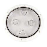 Beckson 8" Clear Center Screw-Out Deck Plate - White DP80-W-C